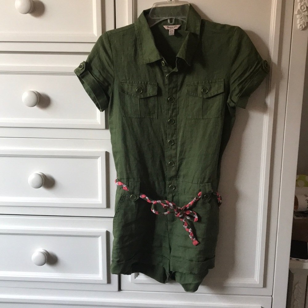 Romper - kids size - Linen fabric very chic and so cutie